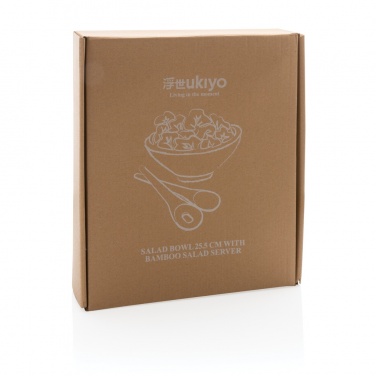 Logo trade business gift photo of: Ukiyo salad bowl with bamboo salad server