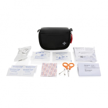 Logotrade promotional gift picture of: RCS recycled nubuck PU pouch first aid set mailable