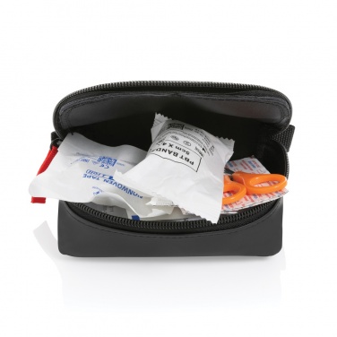 Logo trade promotional giveaway photo of: RCS recycled nubuck PU pouch first aid set mailable