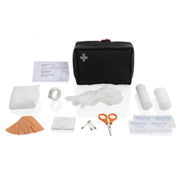 Logo trade corporate gift photo of: RCS recycled nubuck PU pouch  first aid set