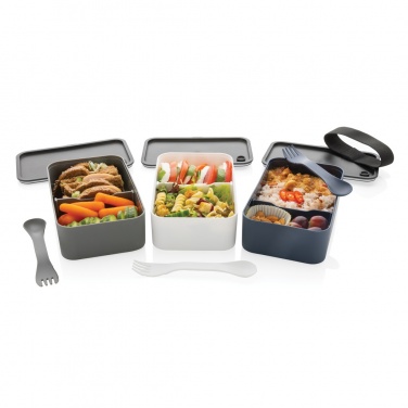 Logo trade promotional merchandise image of: GRS recycled PP lunch box with spork