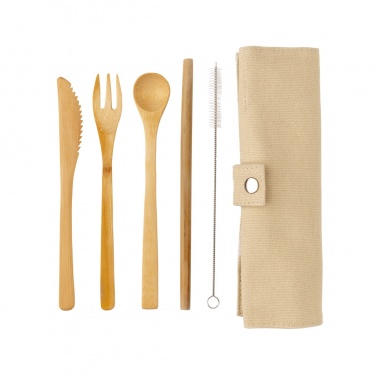 Logotrade corporate gift picture of: Reusable bamboo travel cutlery set