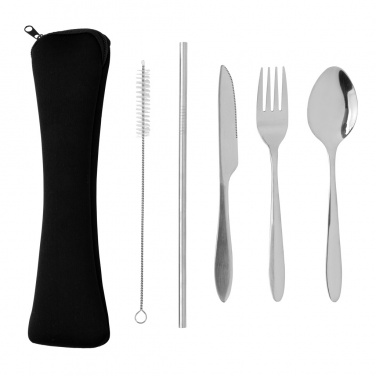 Logotrade promotional products photo of: 4 PCS stainless steel re-usable cutlery set