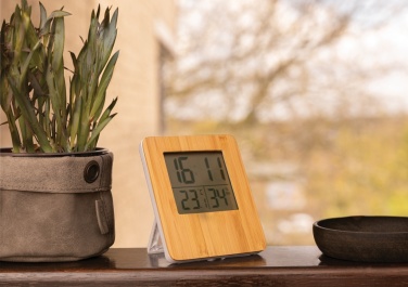 Logotrade corporate gift picture of: Bamboo weather station