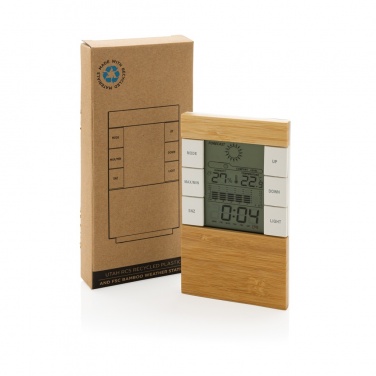 Logotrade promotional products photo of: Utah RCS rplastic and bamboo weather station