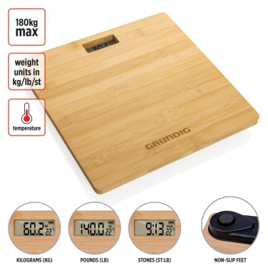 Logotrade promotional giveaway picture of: Grundig Bamboo Digital Body Scale