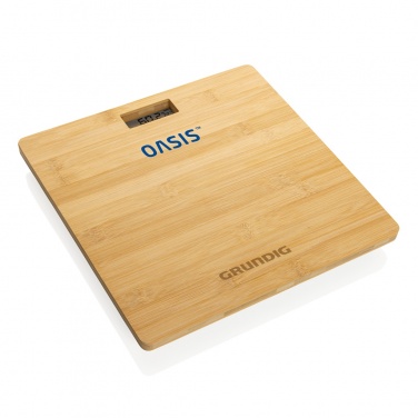 Logo trade promotional gifts image of: Grundig Bamboo Digital Body Scale