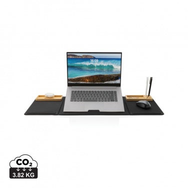 Logo trade corporate gifts image of: Impact AWARE RPET Foldable desk organizer with laptop stand