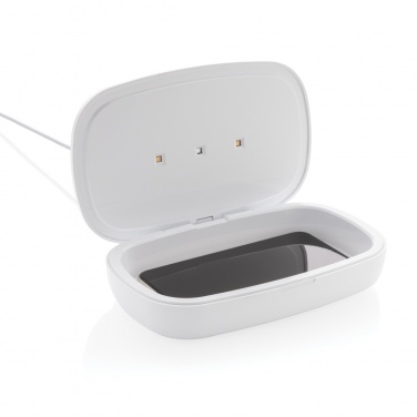 Logotrade promotional gift image of: UV-C steriliser box with 5W wireless charger