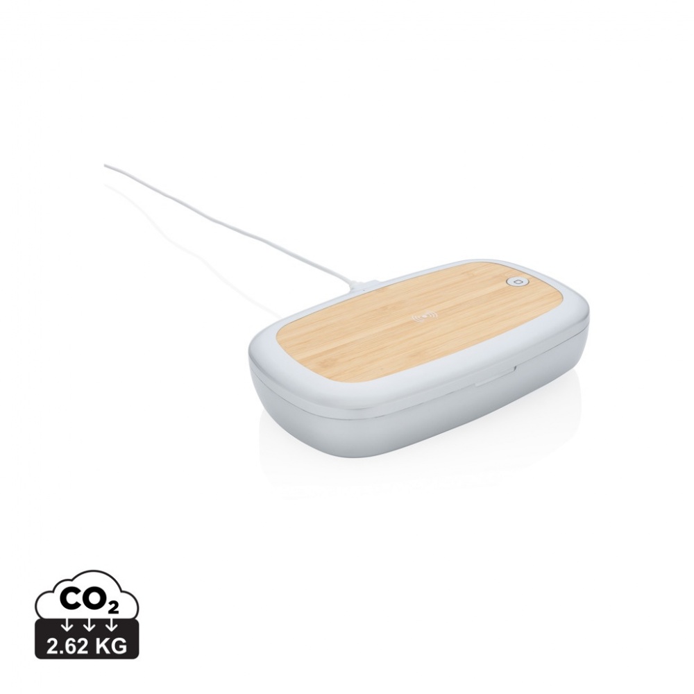 Logo trade promotional gifts image of: Rena UV-C steriliser box with 5W wireless charger