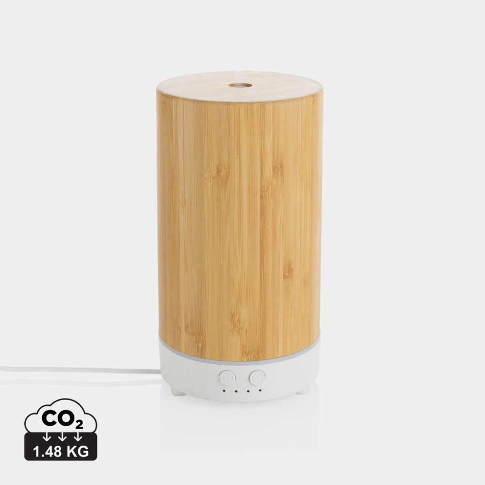 Logo trade corporate gifts image of: RCS recycled plastic and bamboo aroma diffuser