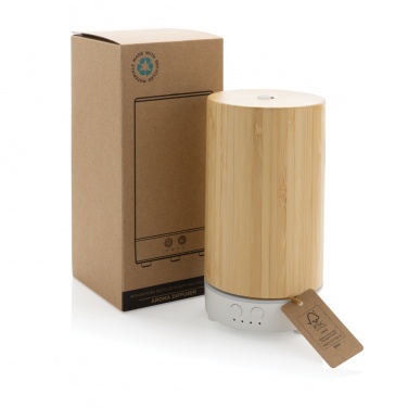 Logo trade business gift photo of: RCS recycled plastic and bamboo aroma diffuser