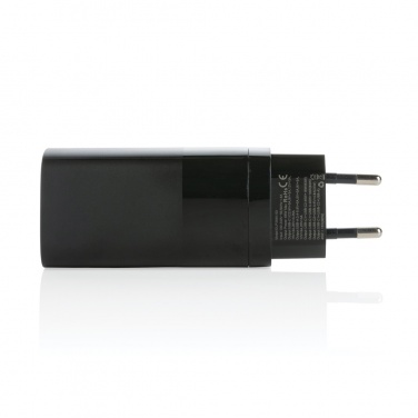 Logo trade promotional giveaways image of: Philips 65W ultra fast PD 3-port USB wall charger