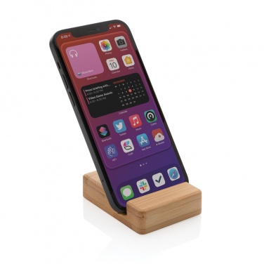 Logo trade promotional items image of: Bamboo phone stand XD