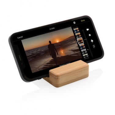 Logo trade promotional item photo of: Bamboo phone stand XD