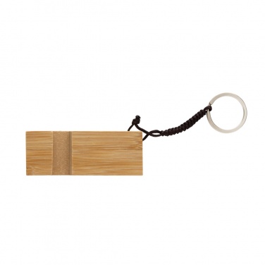 Logotrade promotional merchandise photo of: Standkey bamboo keychain phone stand