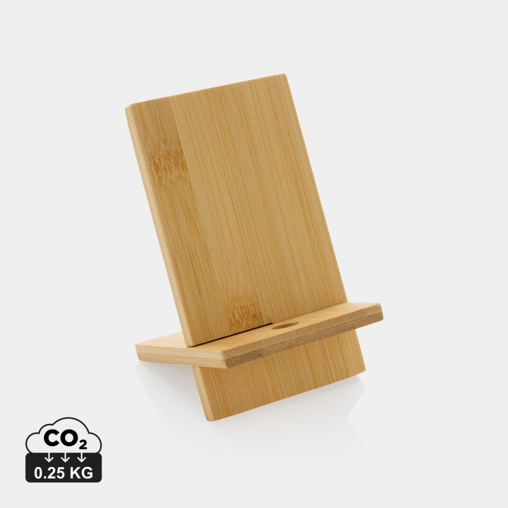 Logo trade promotional products picture of: Bamboo phone stand in kraft box