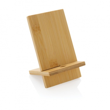 Logo trade advertising products image of: Bamboo phone stand in kraft box