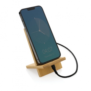 Logo trade promotional item photo of: Bamboo phone stand in kraft box