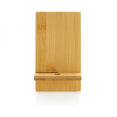 Logo trade promotional items picture of: Bamboo phone stand in kraft box