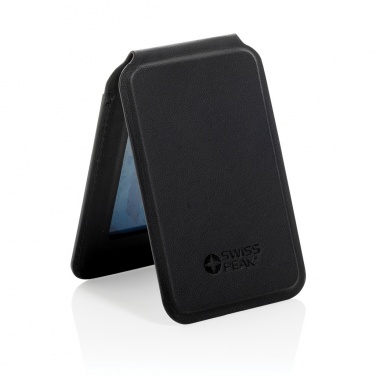 Logo trade promotional merchandise photo of: Magstand RCS recycled PU magnetic phone wallet with stand