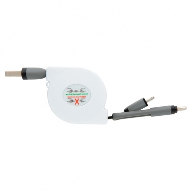 Logotrade promotional product picture of: 3-in-1 retractable cable