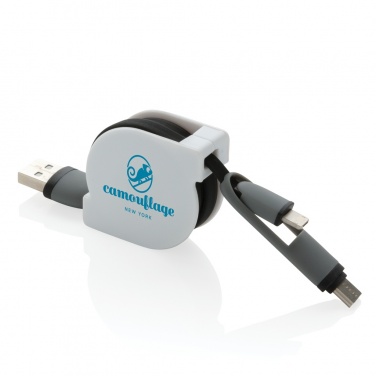 Logo trade promotional items image of: 3-in-1 retractable cable