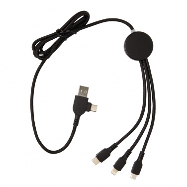 Logo trade promotional giveaways image of: Light up logo 6-in-1 cable