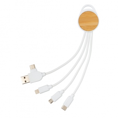 Logo trade promotional gift photo of: RCS recycled plastic Ontario 6-in-1 round cable