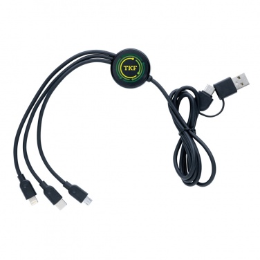 Logo trade promotional giveaways image of: RCS recycled TPE and recycled plastic 6-in-1 cable