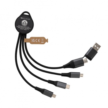 Logo trade business gift photo of: Terra RCS recycled aluminium 6-in-1 charging cable