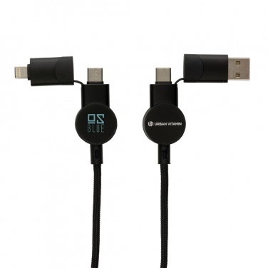 Logo trade promotional items picture of: Oakland RCS recycled plastic 6-in-1 fast charging 45W cable