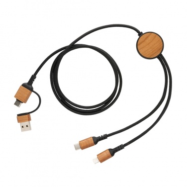 Logotrade corporate gift image of: Ohio RCS certified recycled plastic 6-in-1 cable