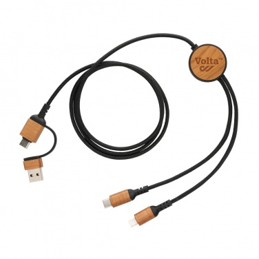 Logotrade promotional gift image of: Ohio RCS certified recycled plastic 6-in-1 cable