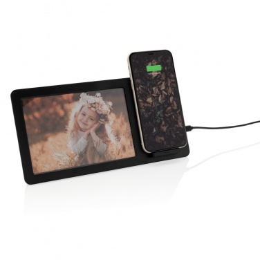 Logo trade business gift photo of: 5W Wireless charger and photo frame