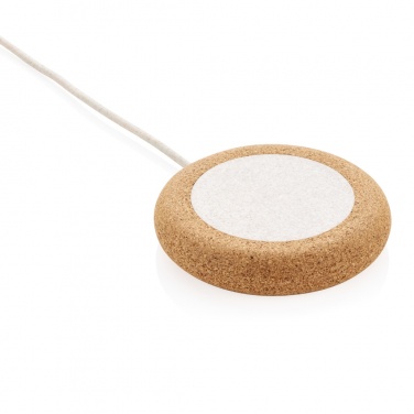 Logo trade promotional giveaway photo of: Cork and Wheat 5W wireless charger