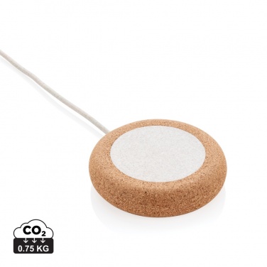 Logo trade promotional products picture of: Cork and Wheat 5W wireless charger