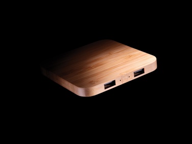 Logotrade corporate gifts photo of: Bamboo 5W wireless charger with USB