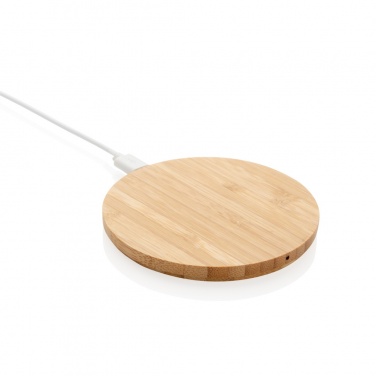 Logotrade advertising product image of: Bamboo 5W round wireless charger