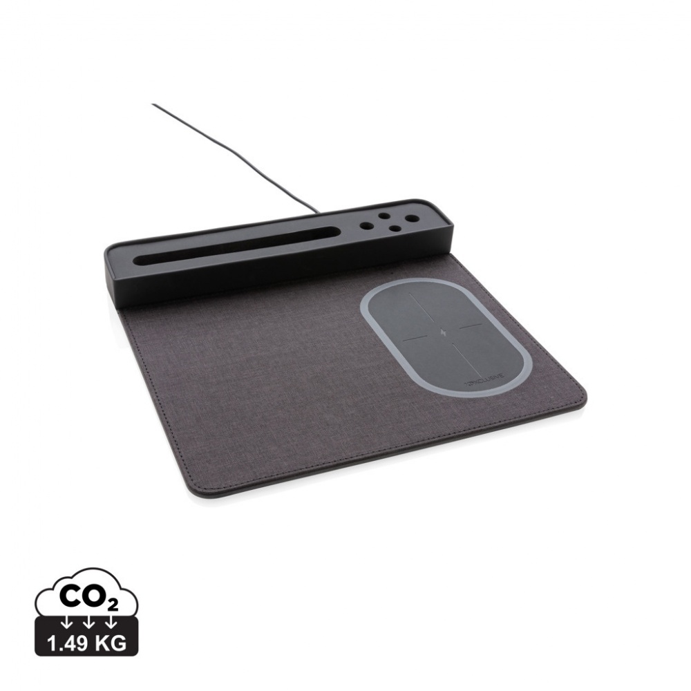 Logo trade promotional giveaway photo of: Air mousepad with 5W wireless charging and USB