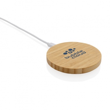 Logo trade advertising product photo of: Bamboo 15W wireless charger