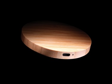 Logotrade advertising product image of: Bamboo 15W wireless charger