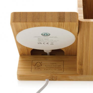 Logotrade corporate gifts photo of: Calgary bamboo 10W wireless charger