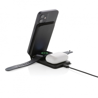 Logotrade corporate gift picture of: Swiss Peak RCS rPU 15W  3-in-1 magnetic wireless charger