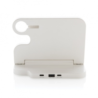 Logotrade promotional item image of: Joltz RCS recycled plastic dual 15W charger with iWatch slot