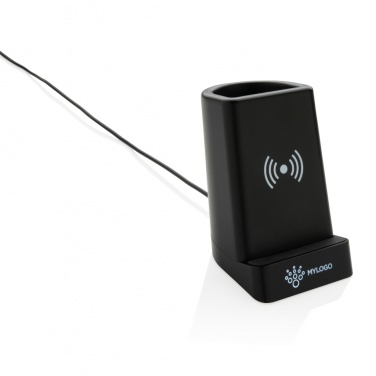 Logotrade promotional merchandise photo of: Light up logo 5W wireless charging pen holder