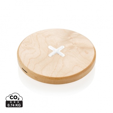 Logo trade advertising products picture of: 5W wood wireless charger