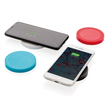 Logo trade promotional giveaways picture of: 5W wireless charging pad round