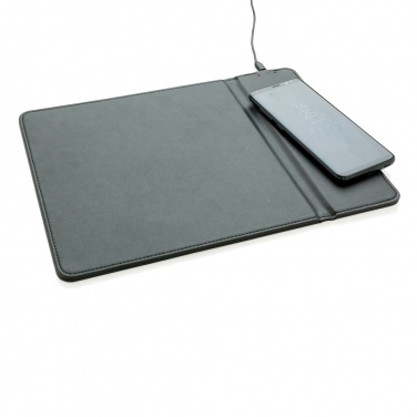 Logo trade business gifts image of: Mousepad with 5W wireless charging