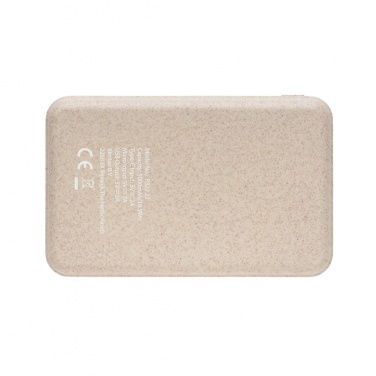 Logo trade promotional items image of: Cork and Wheat 5.000 mAh pocket powerbank